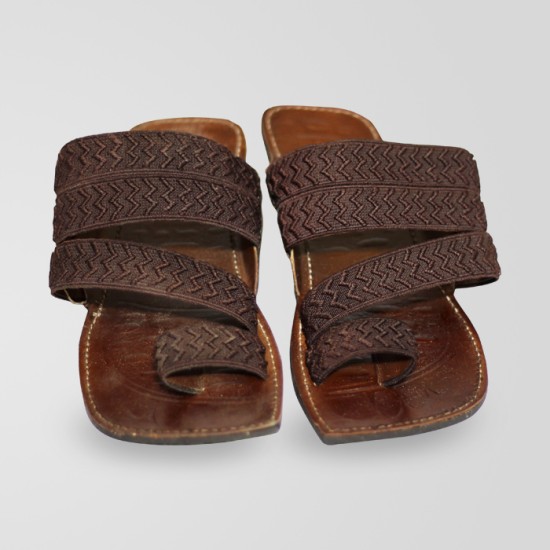 Brown Fancy Kolhapuri Slipper